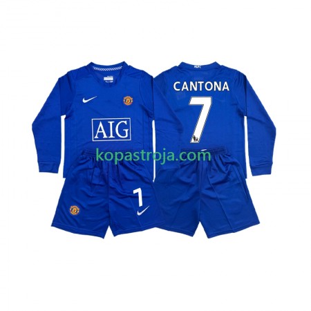 Billiga Fotbollströjor Manchester United CONTONA 7 2008 2009 Retro Barn Tredje tröja Långärmad